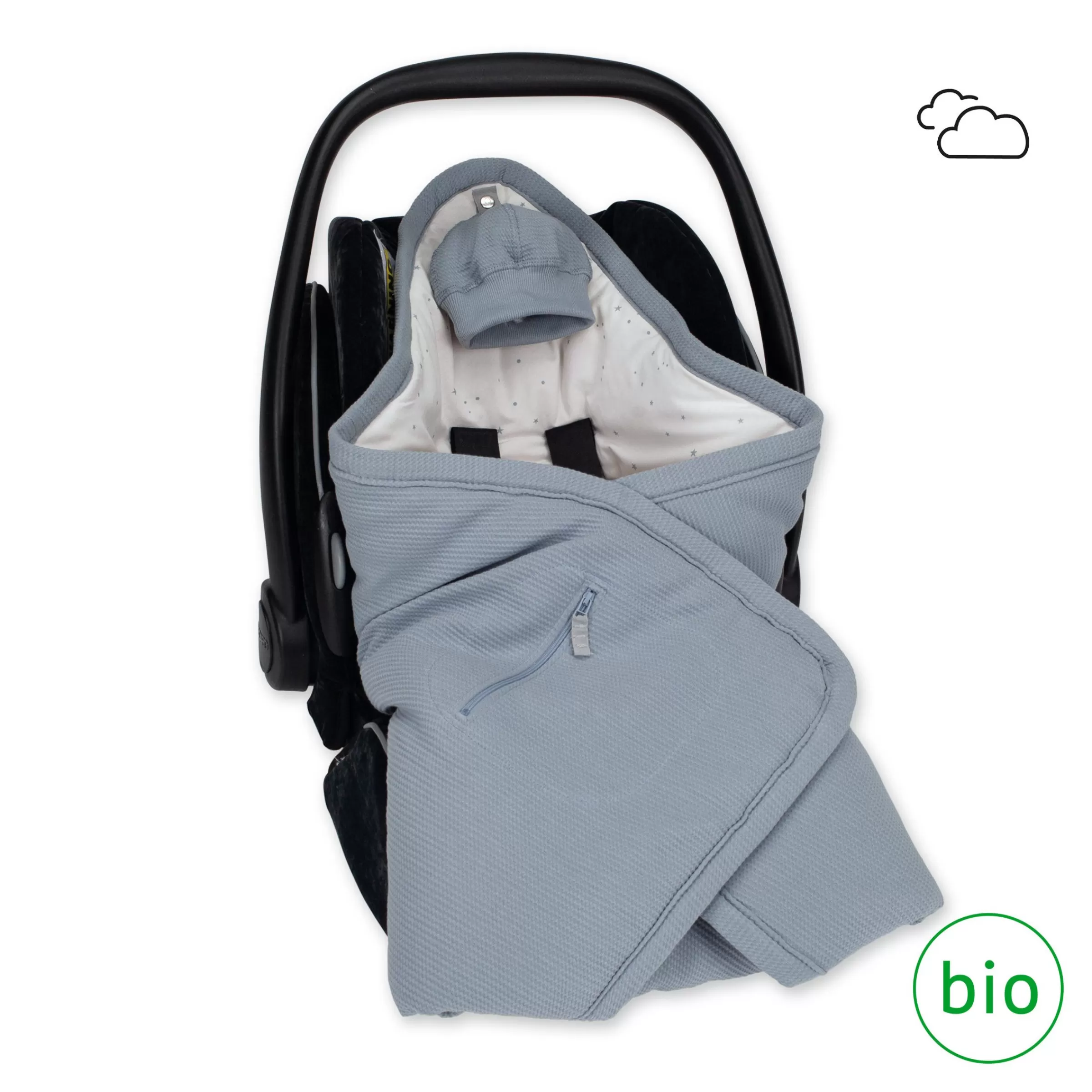 BEMINI Biside Pady Waffle + Jersey Bio 0-12M Wafle Stone Fashion