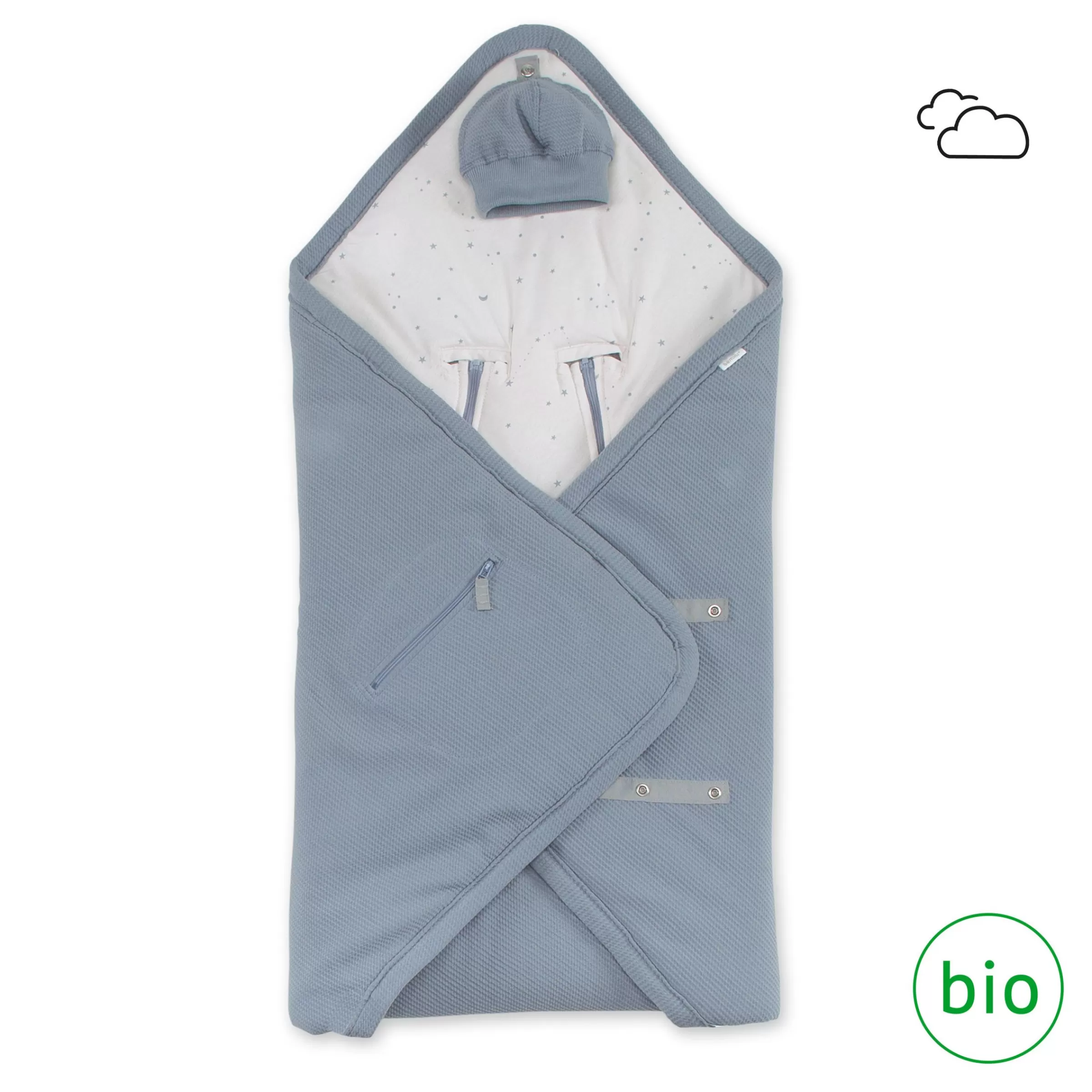 BEMINI Biside Pady Waffle + Jersey Bio 0-12M Wafle Stone Fashion