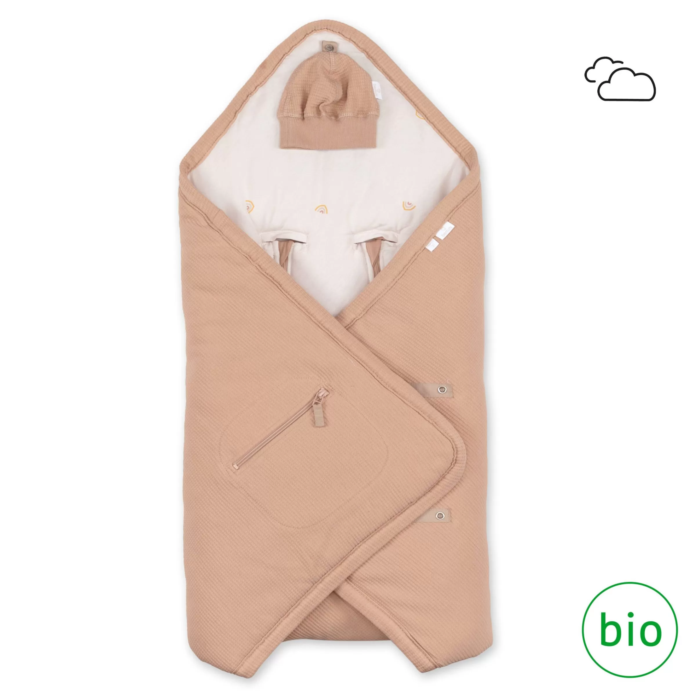 BEMINI Biside Pady Waffle + Jersey Bio 0-12M Wafle Natural Outlet