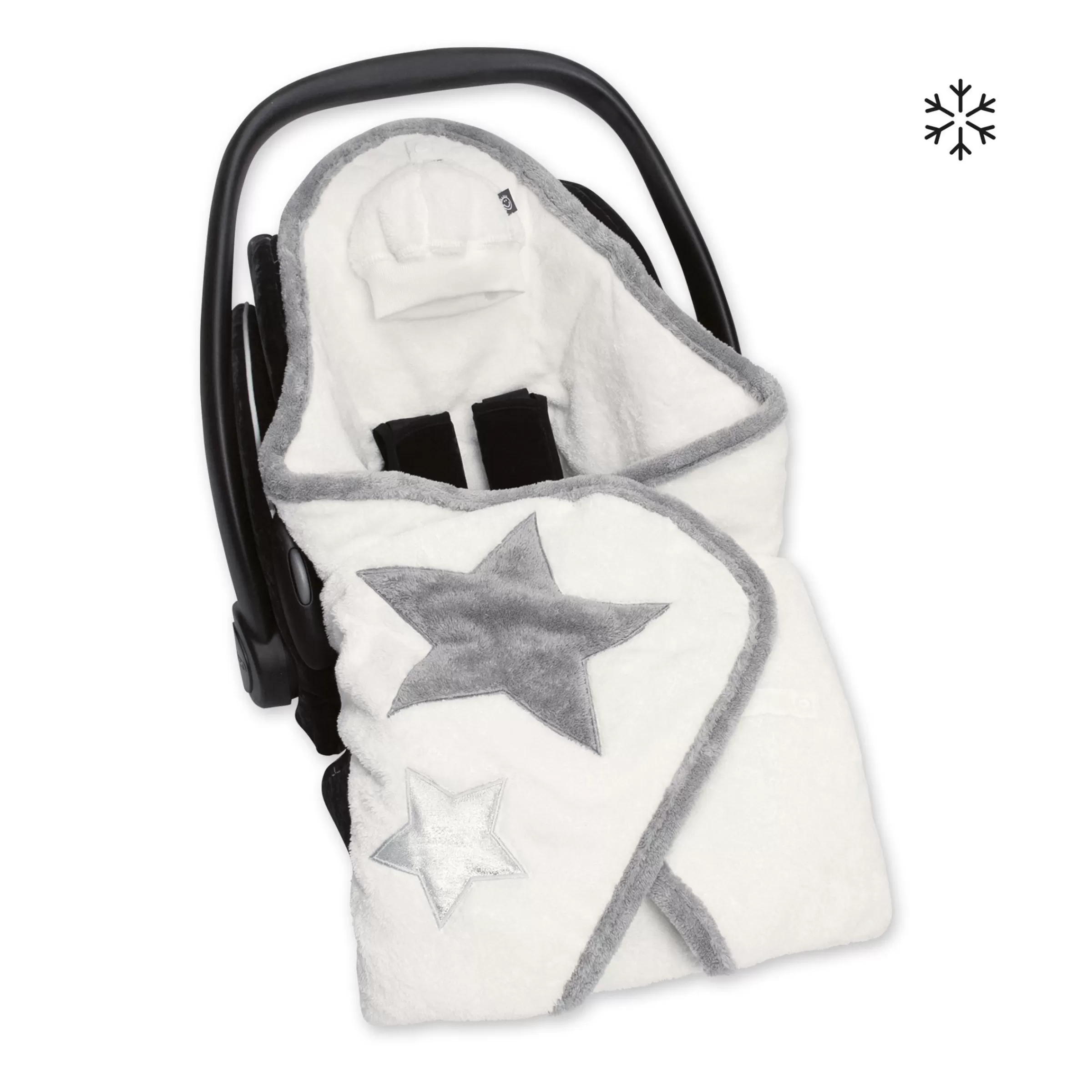 BEMINI Biside Softy + Softy 0-12M Stary Little Stars Print Little Stars Print Ecru New