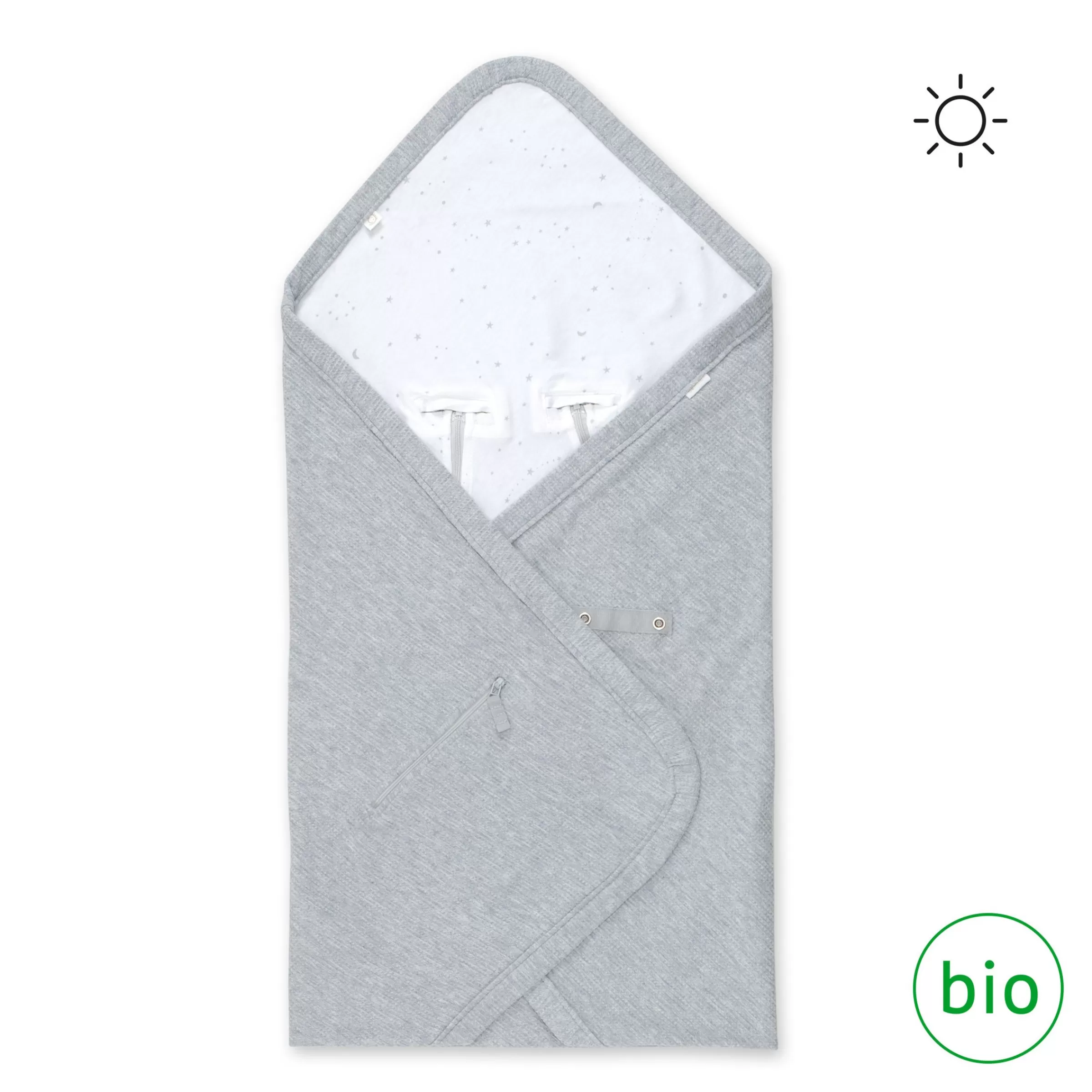 BEMINI Biside Waffle Bio + Jersey 0-12M Wafle Mix Grey Store