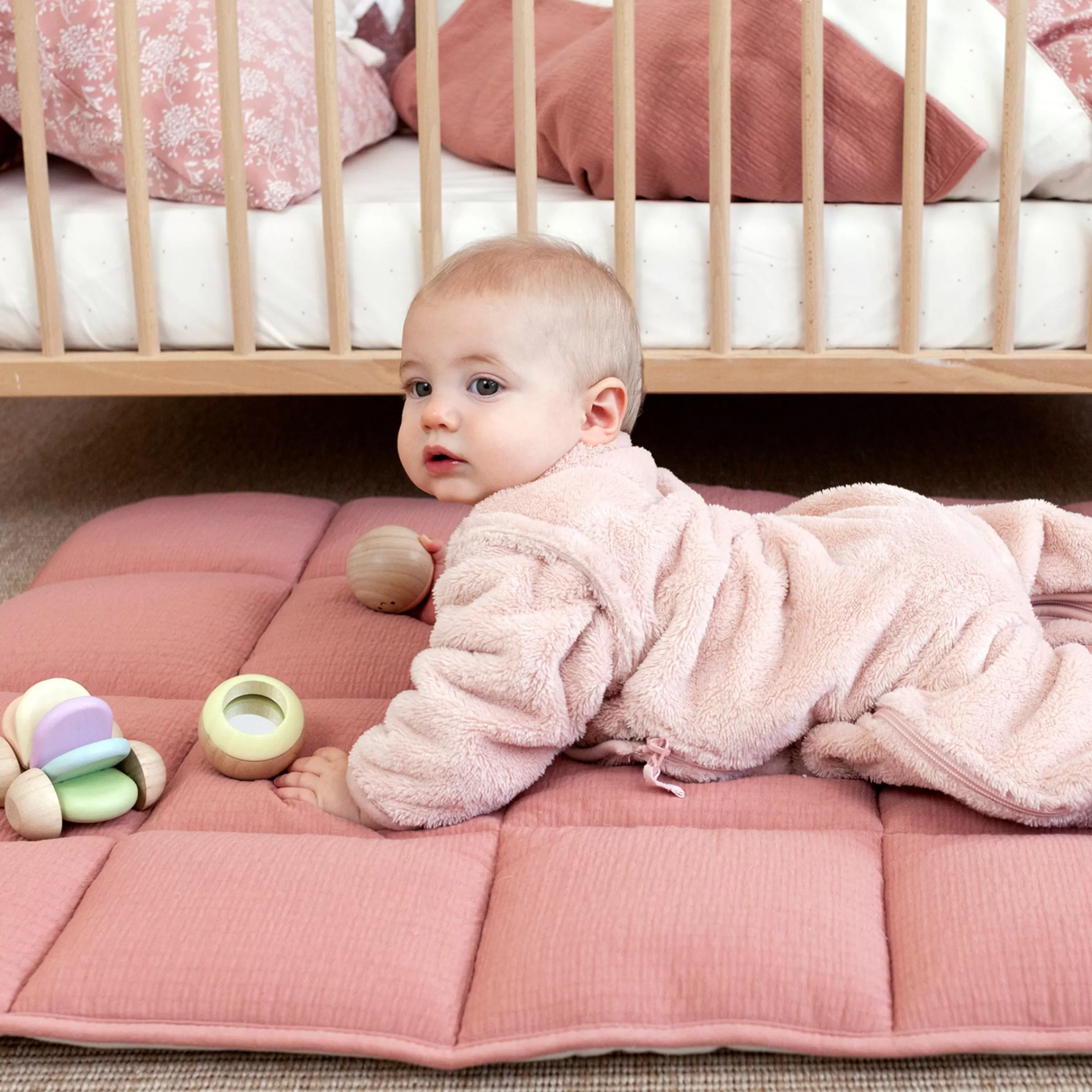 BEMINI Combo Krabbeldecke Und Nestchen Pady Tetra Jersey + Jersey 75X95Cm Cadum Bambi Discount