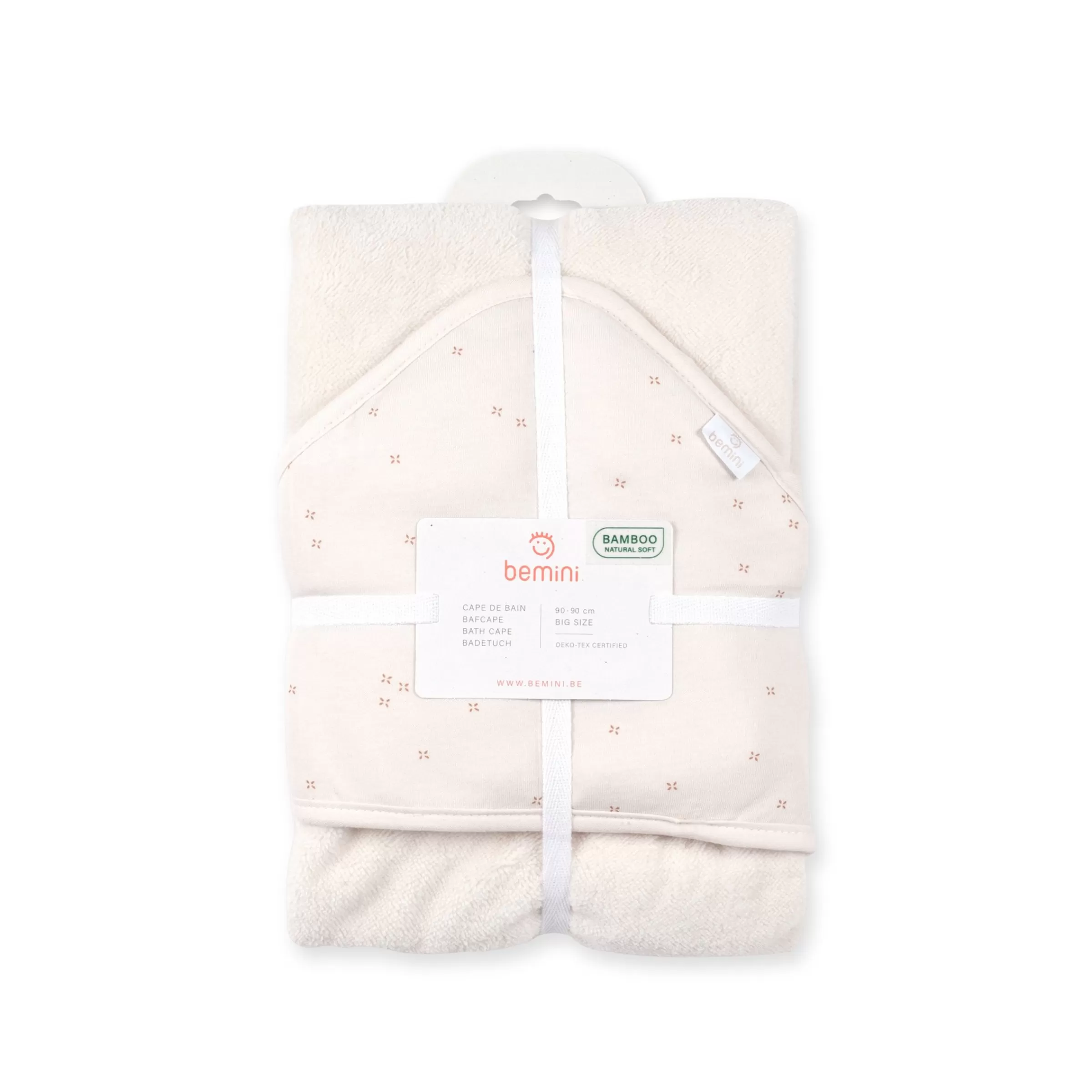 BEMINI Kapuzenbadetuch Bamboo 90X90Cm Oupss Mini Print Pudding Discount