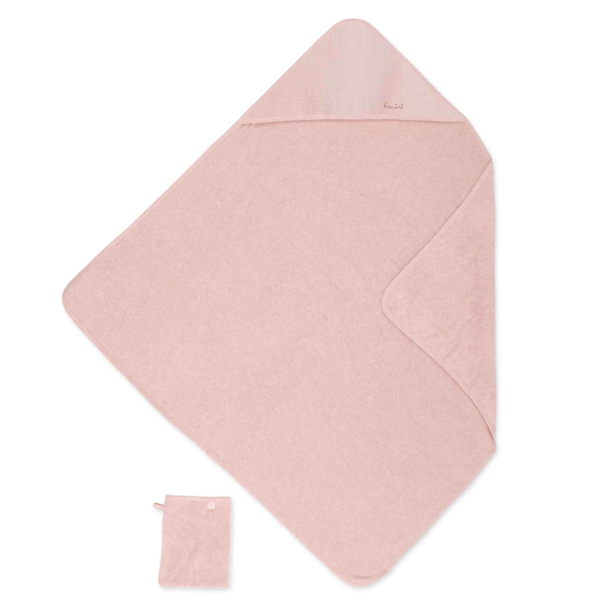 BEMINI Kapuzenbadetuch Terry 90X90Cm Cadum Blush Shop