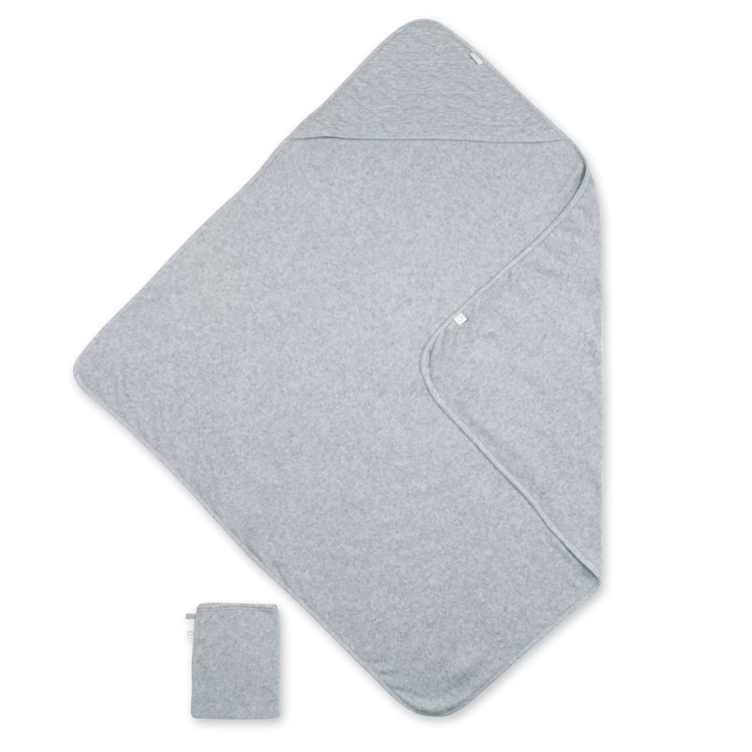 BEMINI Kapuzenbadetuch Terry 90X90Cm Quilt Mix Grey Best