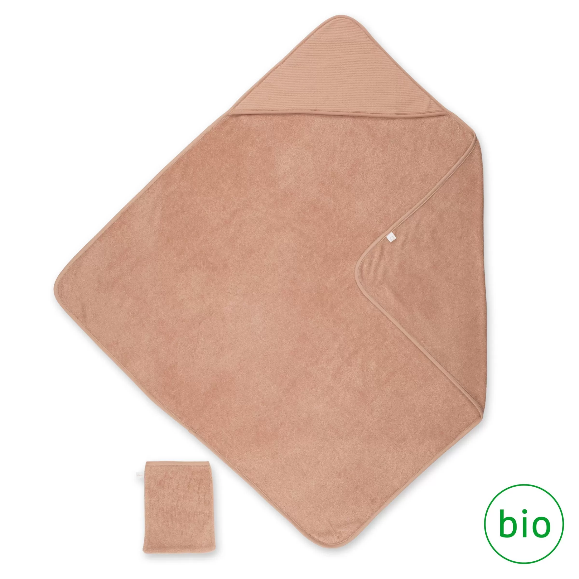 BEMINI Kapuzenbadetuch Terry Bio 90X90Cm Wafle Natural Shop