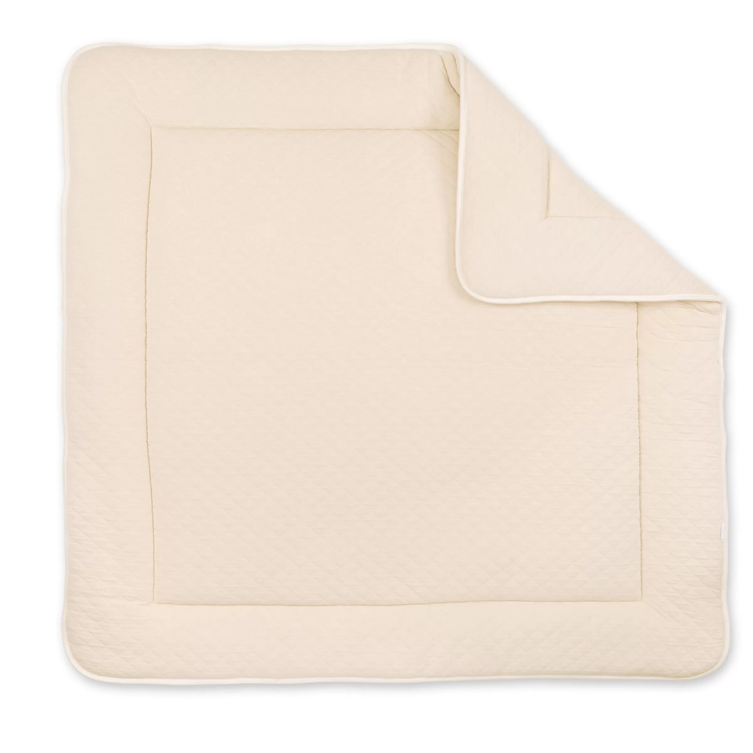 BEMINI Laufstalleinlage Krabbeldecke Pady Quilted Jersey 100X100Cm Quilt Cream Fashion