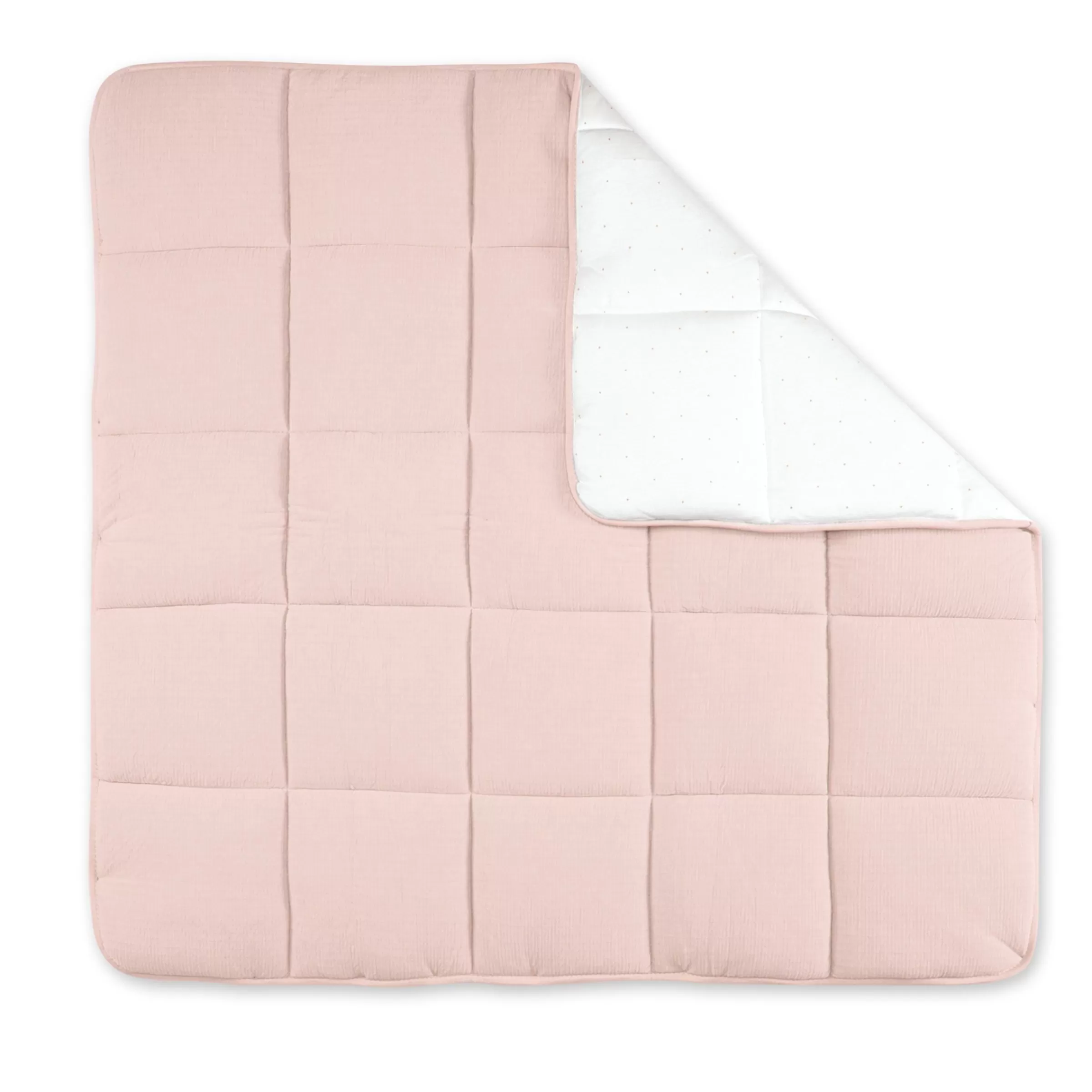 BEMINI Laufstalleinlage Krabbeldecke Pady Tetra Jersey + Jersey 100X100Cm Cadum Blush New