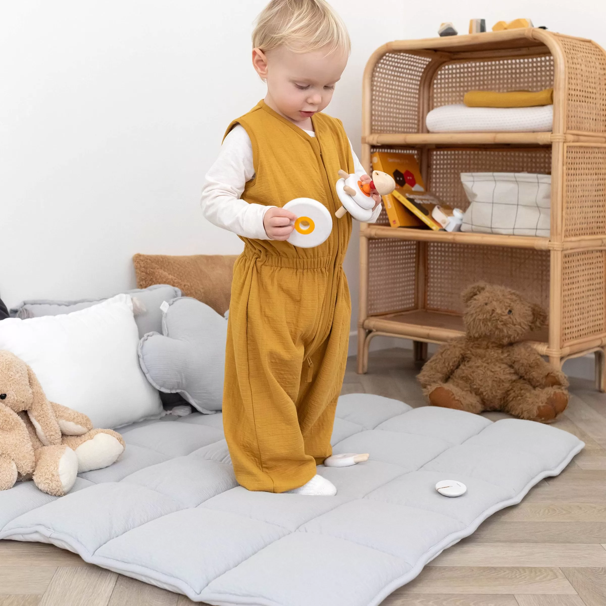 BEMINI Laufstalleinlage Krabbeldecke Pady Tetra Jersey + Jersey 100X100Cm Cadum Grizou Outlet