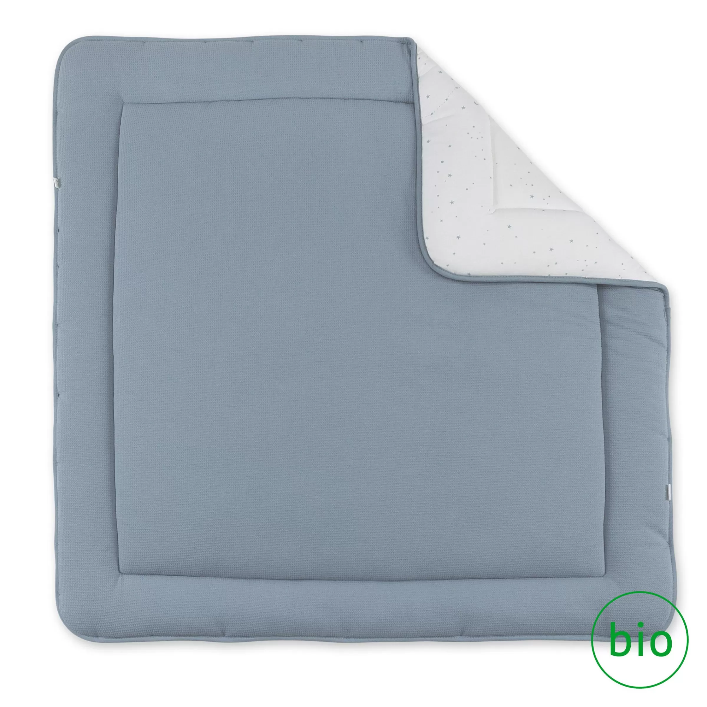 BEMINI Laufstalleinlage Krabbeldecke Pady Waffle + Jersey Bio 100X100Cm Wafle Stone Store