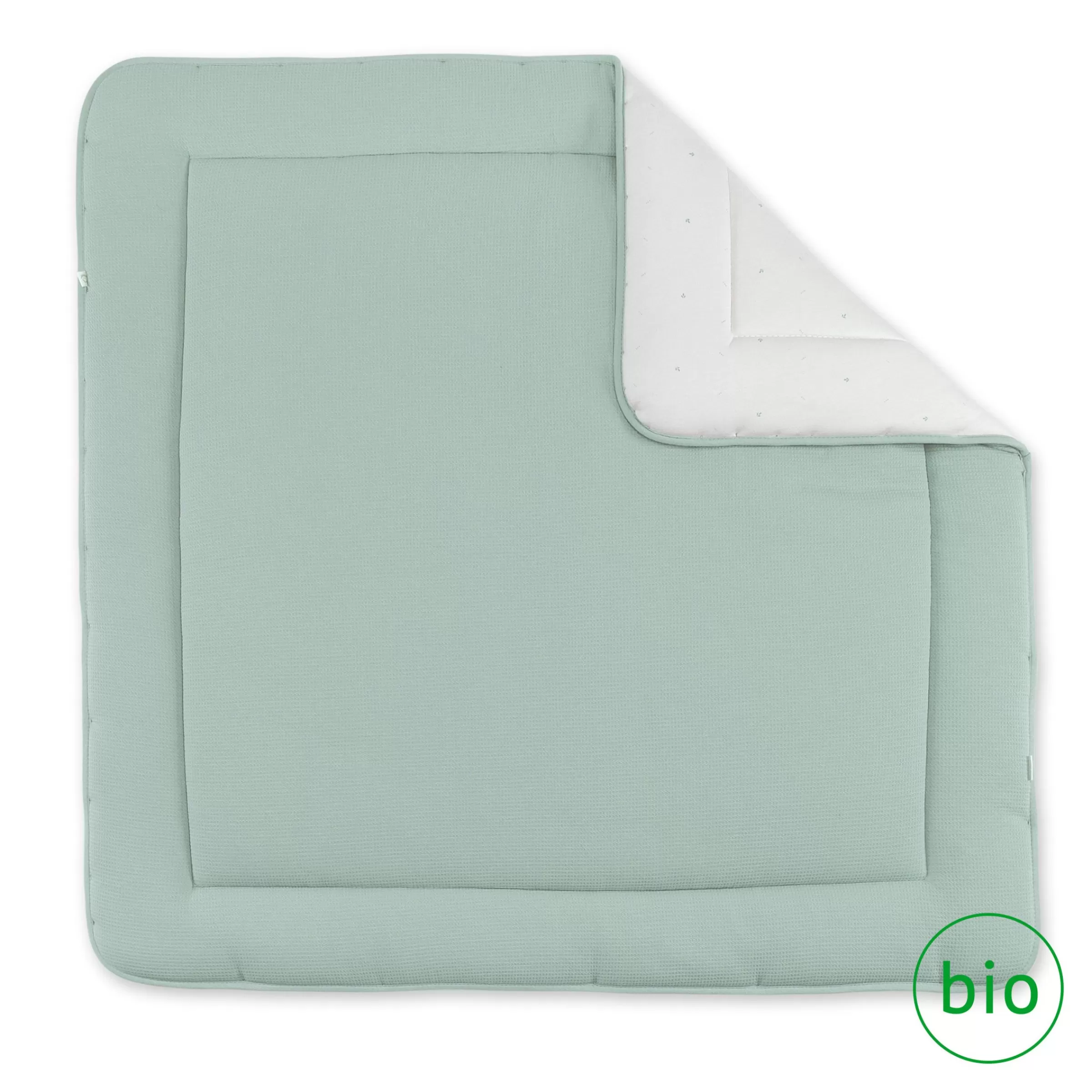 BEMINI Laufstalleinlage Krabbeldecke Pady Waffle + Jersey Bio 100X100Cm Wafle Lunar Hot
