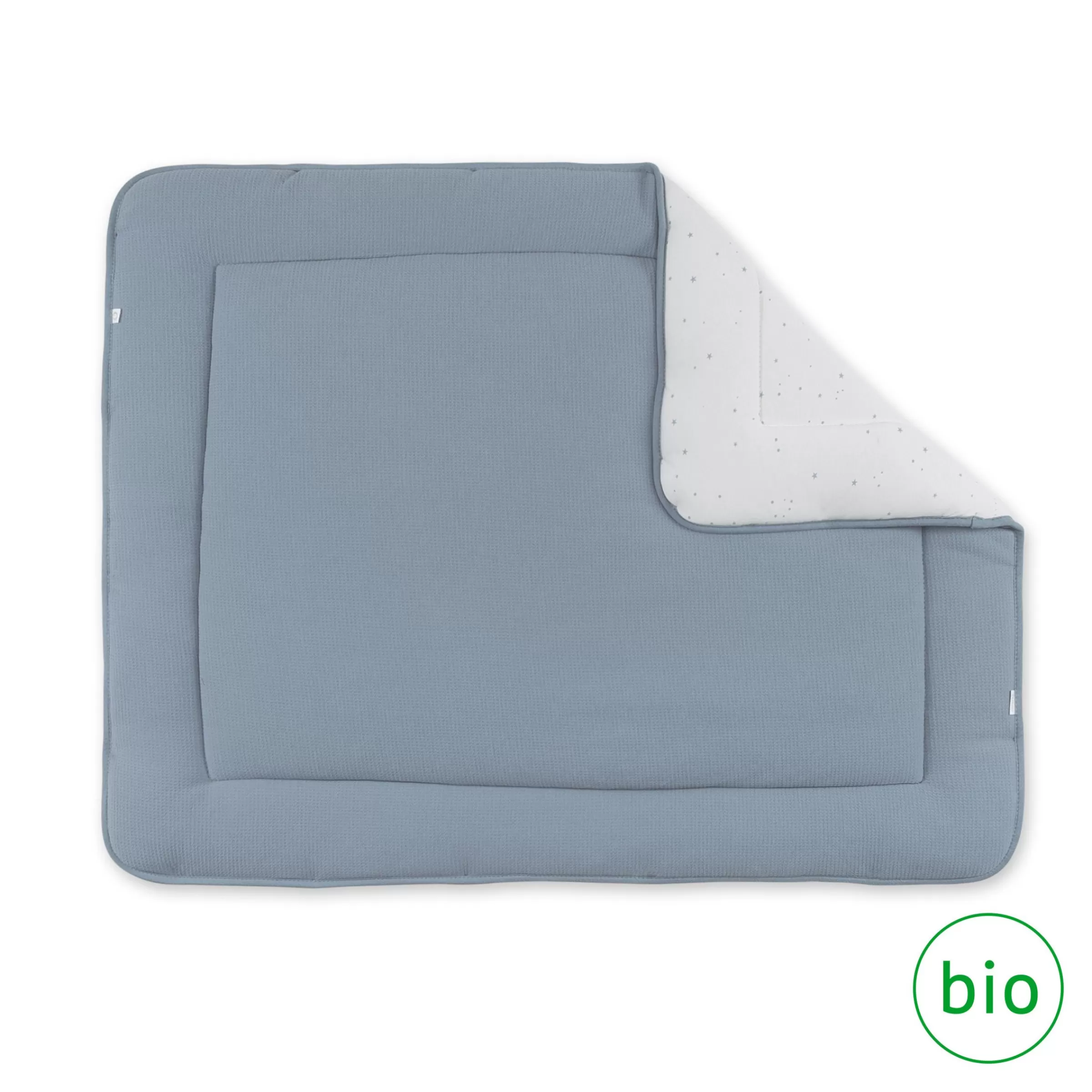 BEMINI Laufstalleinlage Krabbeldecke Pady Waffle Bio + Jersey Bio 75X95Cm Wafle Stone Outlet