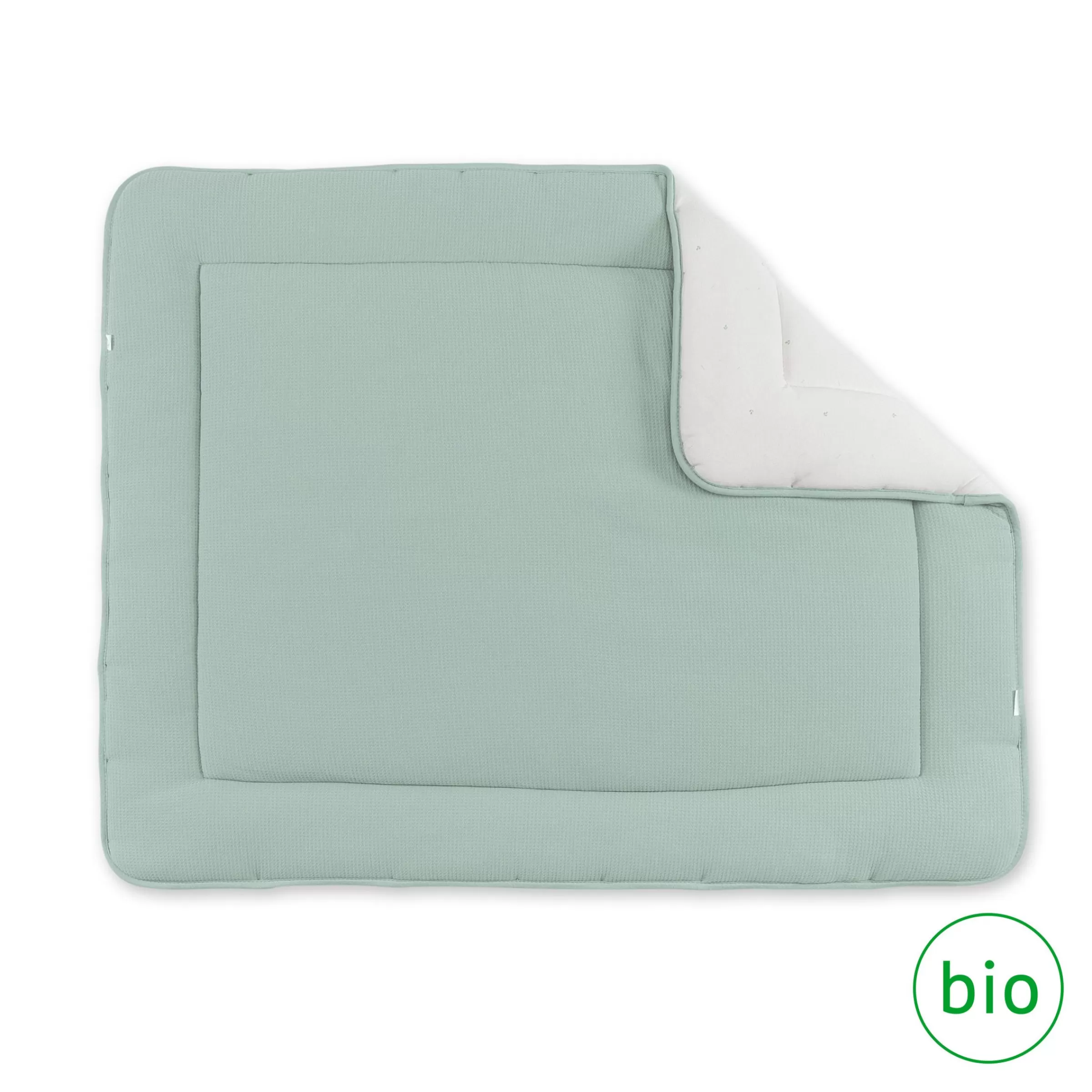 BEMINI Laufstalleinlage Krabbeldecke Pady Waffle Bio + Jersey Bio 75X95Cm Wafle Lunar Online