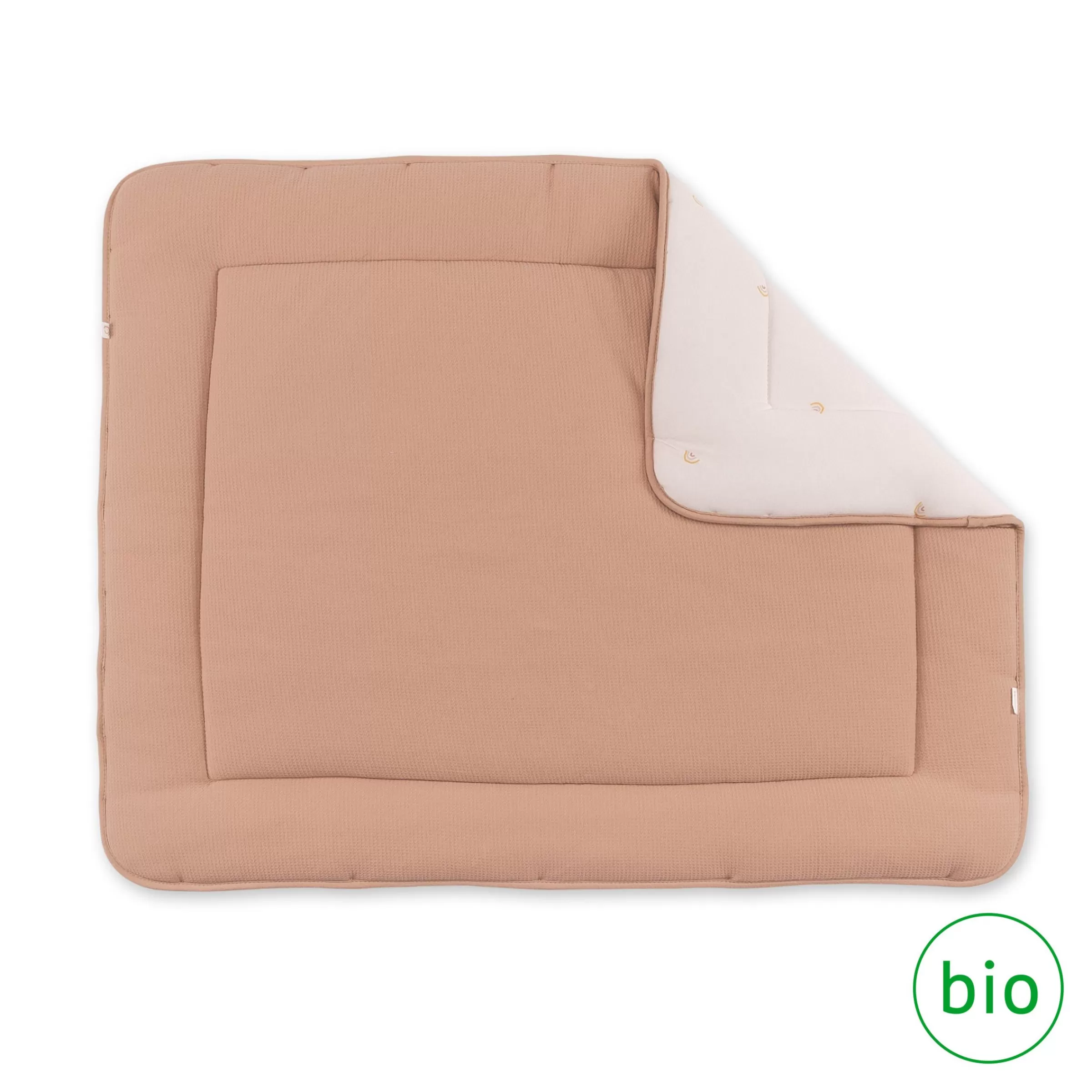 BEMINI Laufstalleinlage Krabbeldecke Pady Waffle Bio + Jersey Bio 75X95Cm Wafle Natural Cheap