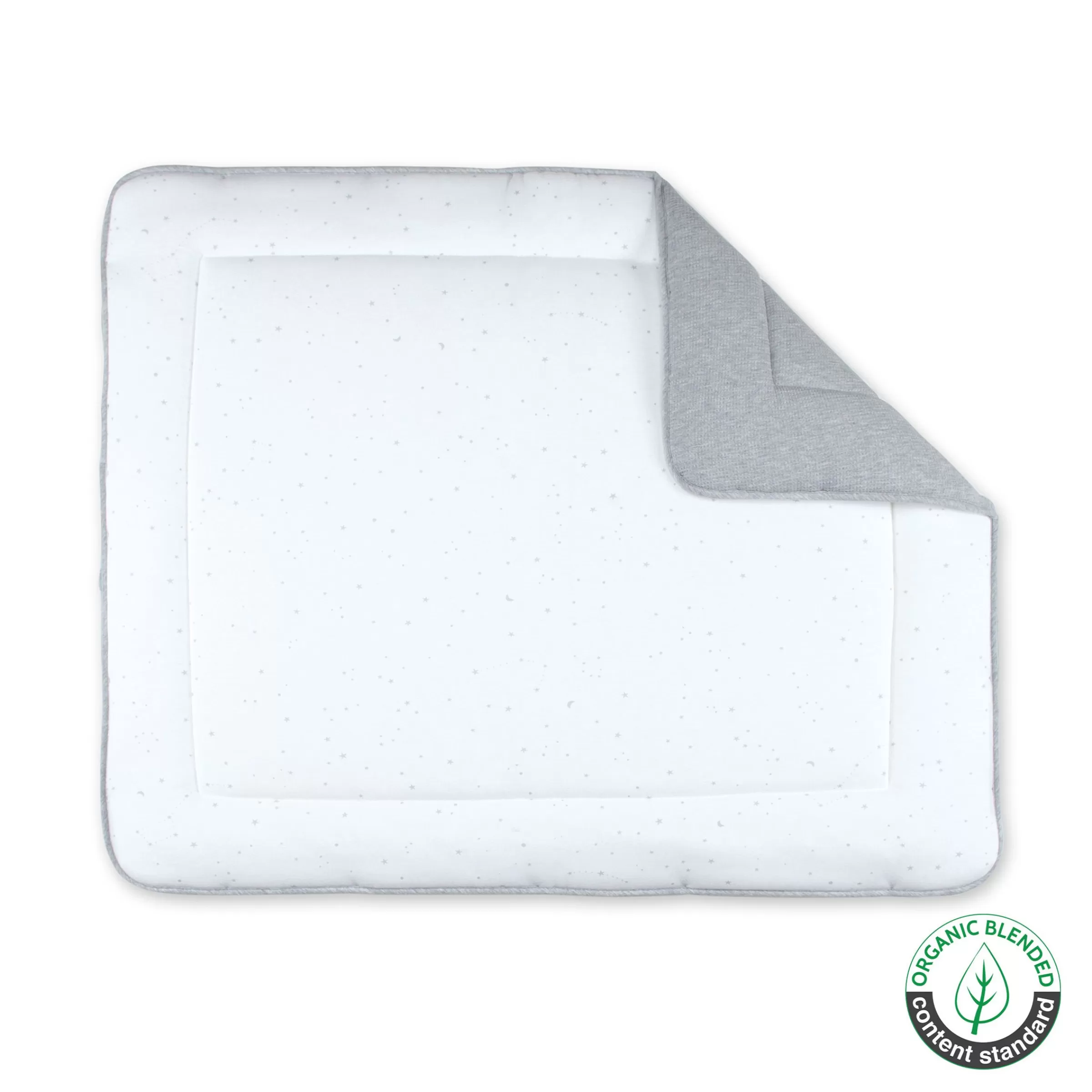 BEMINI Laufstalleinlage Krabbeldecke Pady Waffle Bio + Jersey Bio 75X95Cm Wafle Mix Grey Best