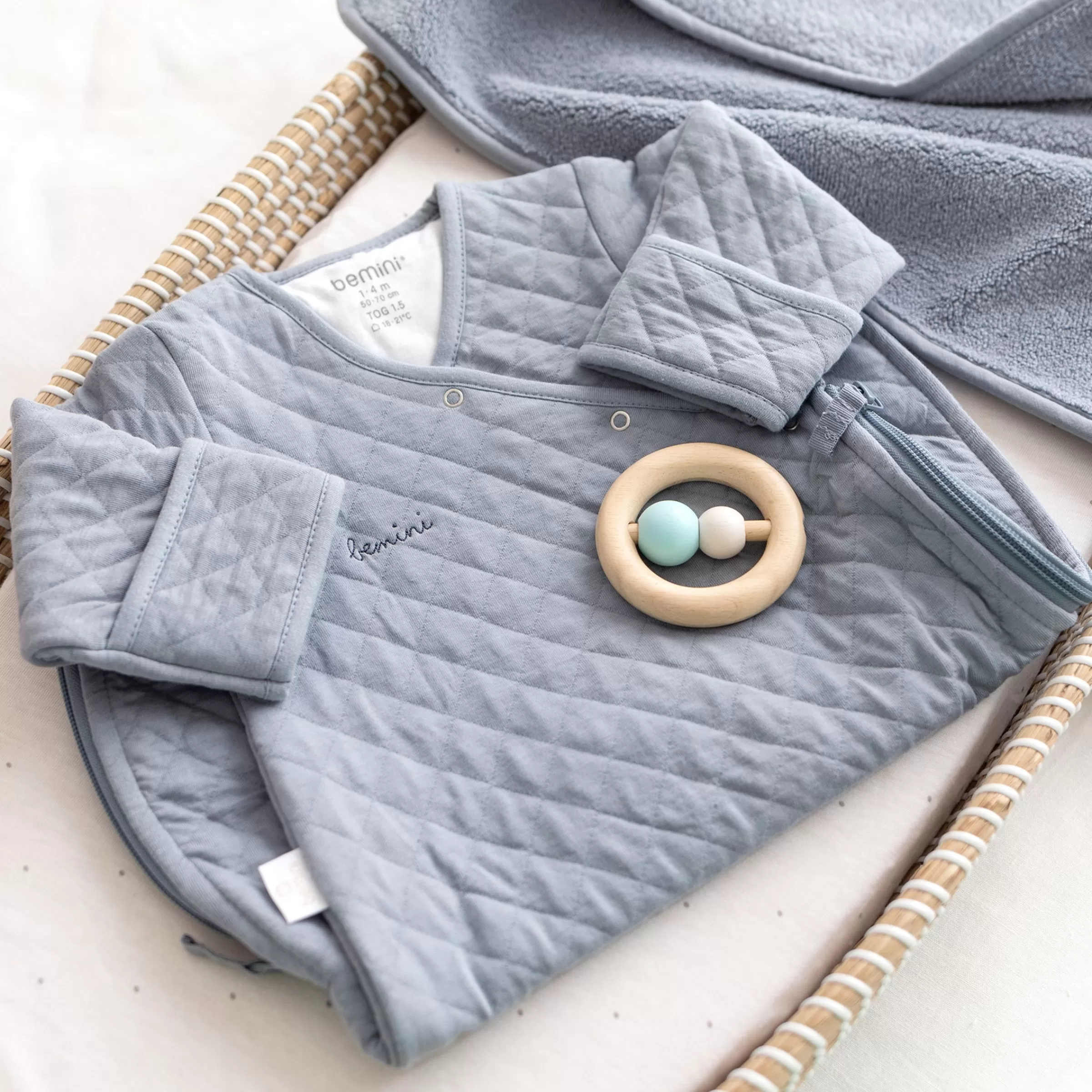 BEMINI Magic Bag Pady Quilted Jersey 1-4M Quilt Tog 1.5 Stone Store