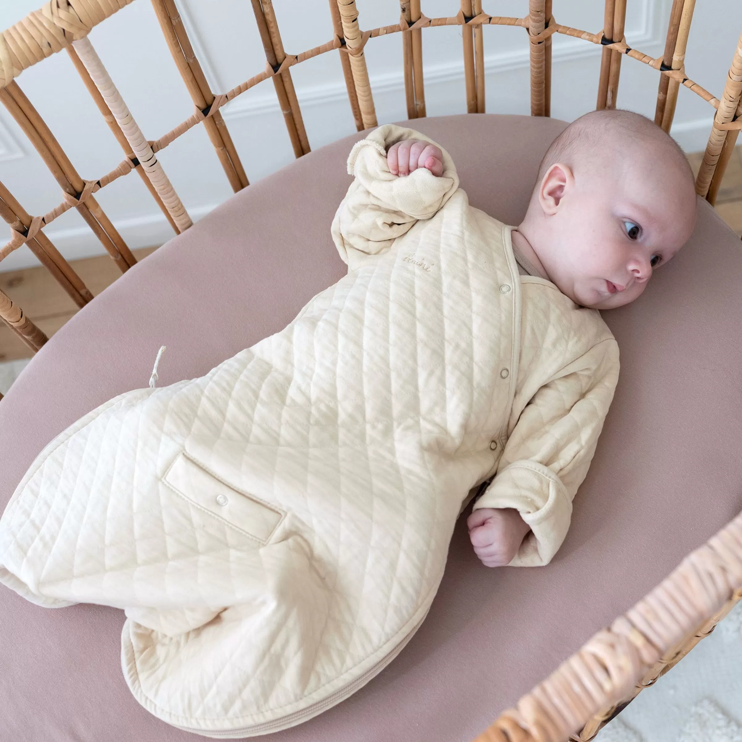 BEMINI Magic Bag Pady Quilted Jersey 1-4M Quilt Tog 1.5 Cream Fashion