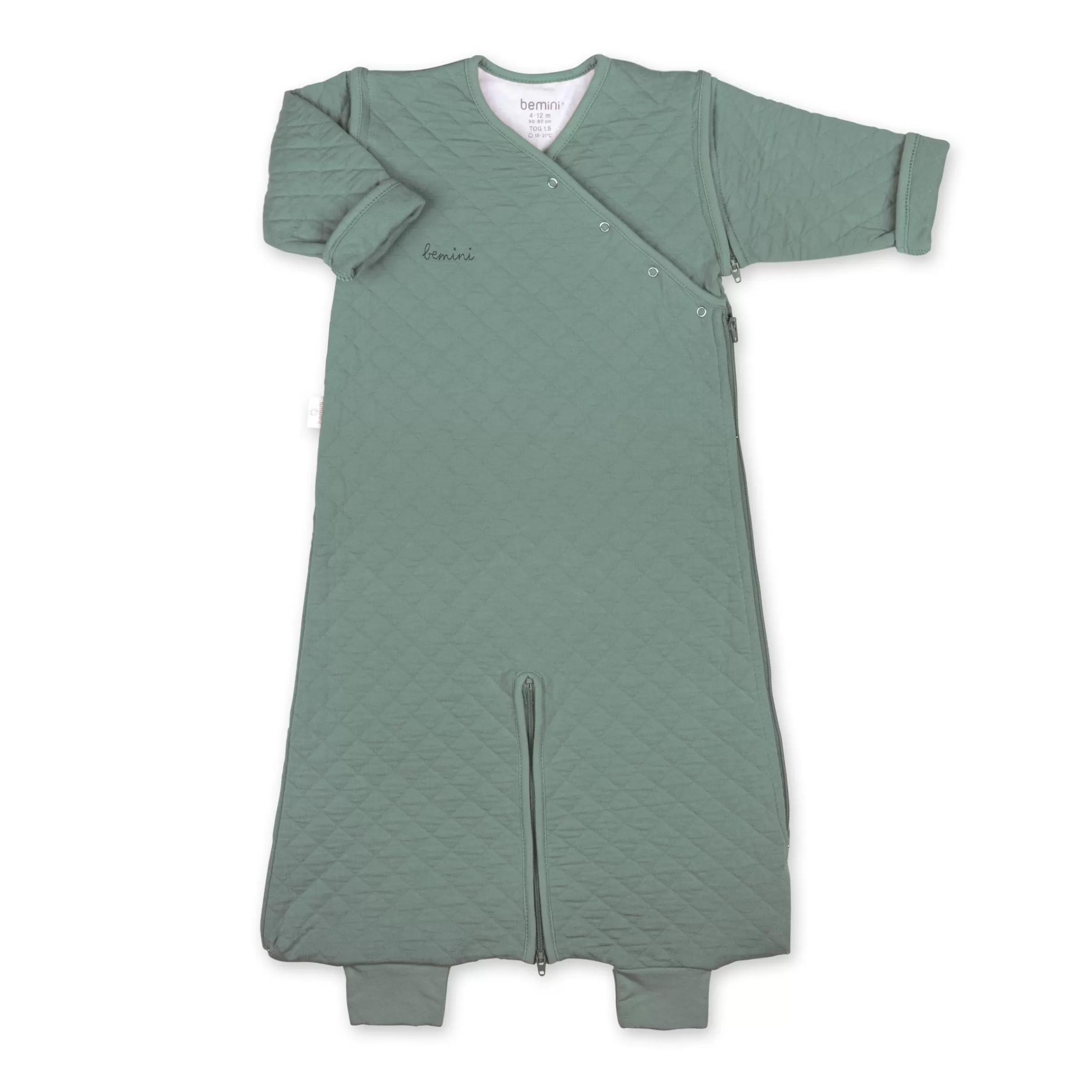 BEMINI Magic Bag Pady Quilted Jersey 4-12M Quilt Tog 1.5 Green Flash Sale