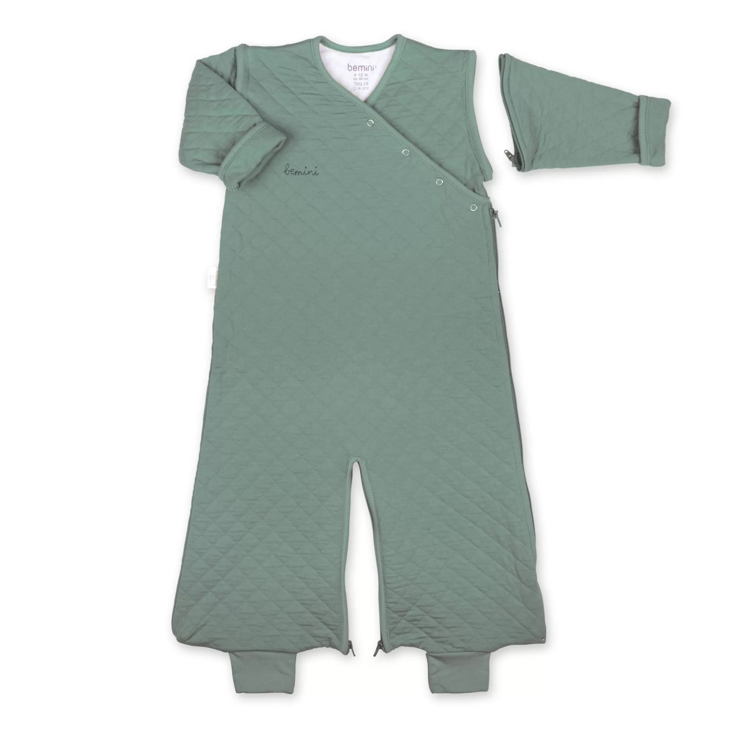 BEMINI Magic Bag Pady Quilted Jersey 4-12M Quilt Tog 1.5 Green Flash Sale