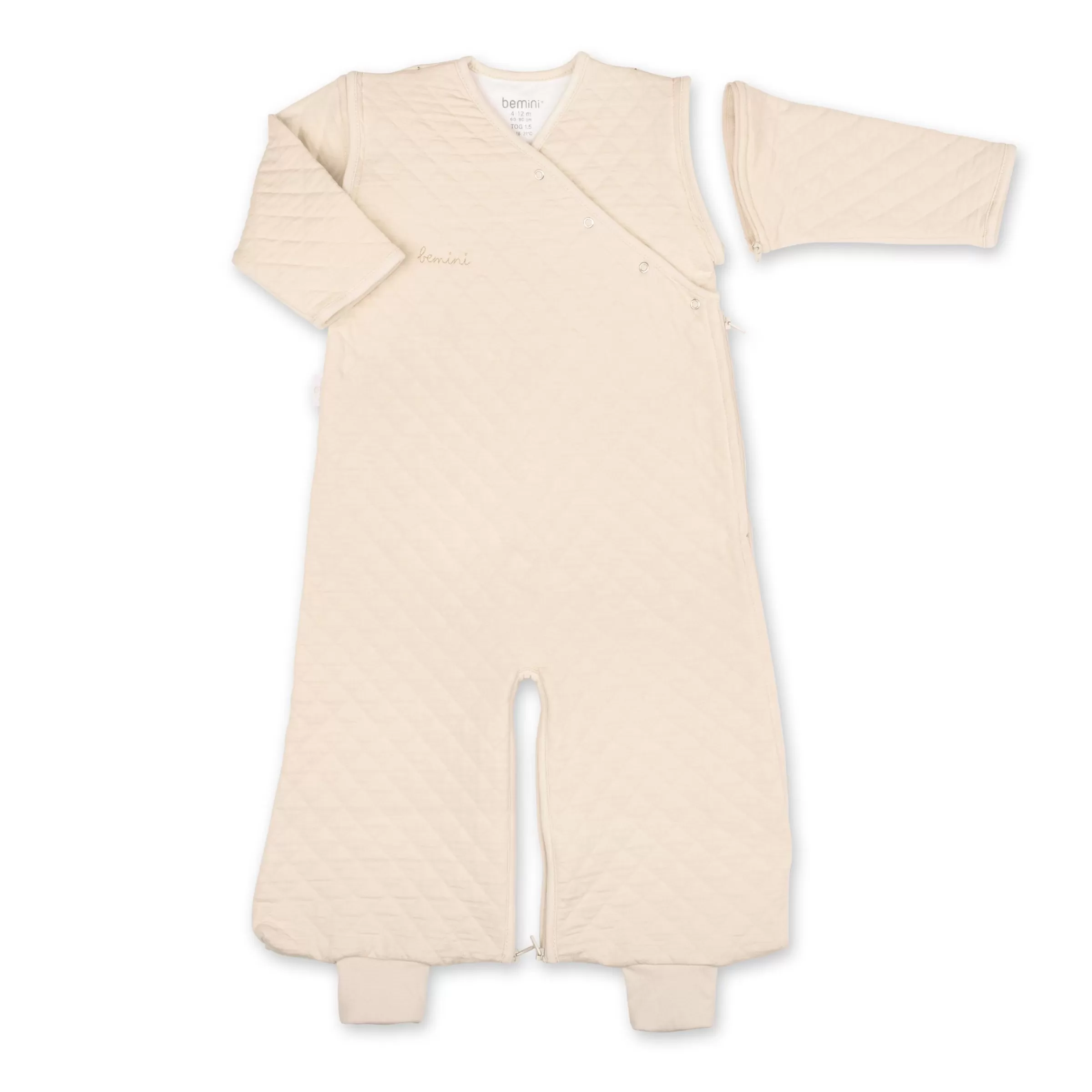 BEMINI Magic Bag Pady Quilted Jersey 4-12M Quilt Tog 1.5 Cream Hot