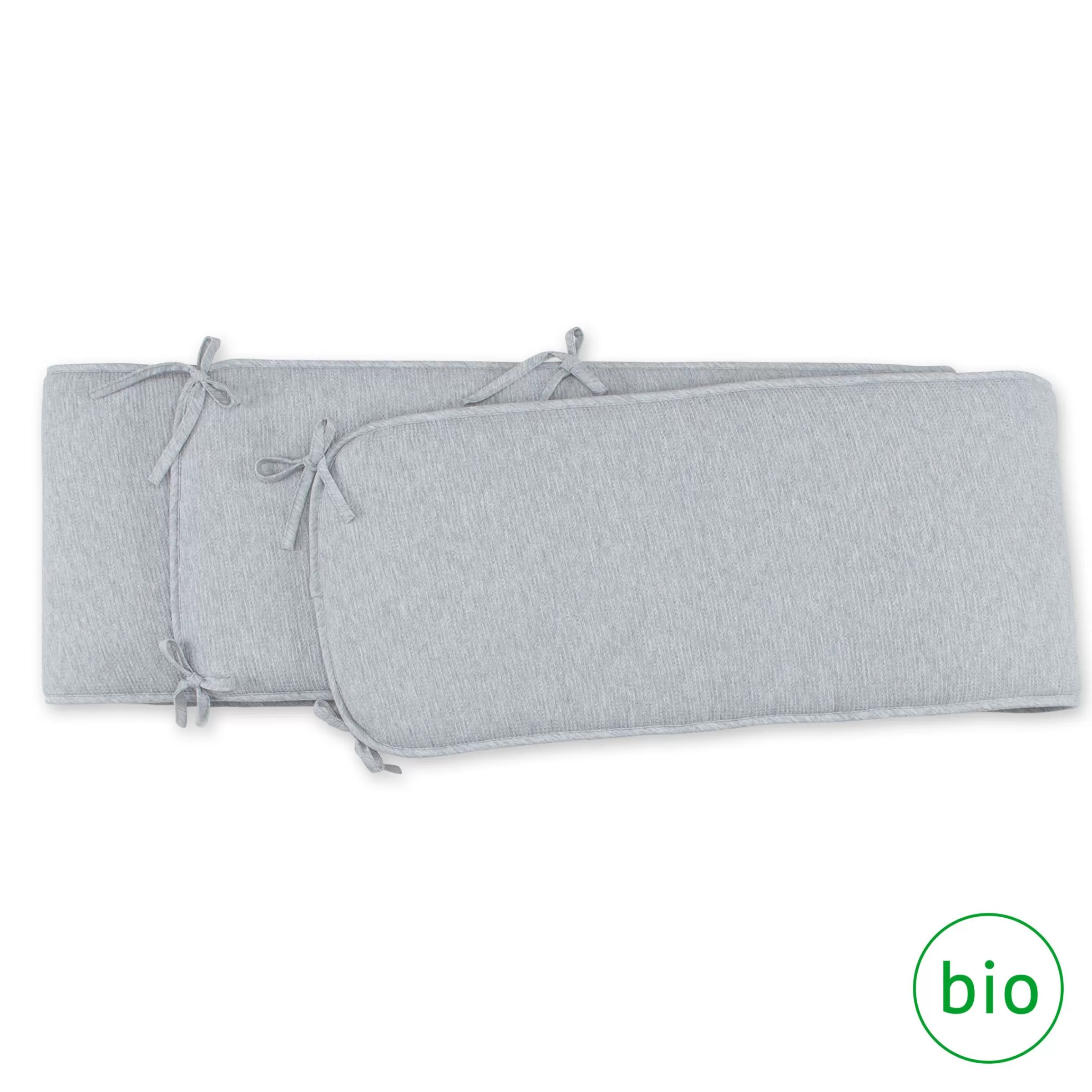 BEMINI Nestchen Laufgitter Pady Waffle + Jersey Bio 75X95X28Cm Wafle Mix Grey Cheap