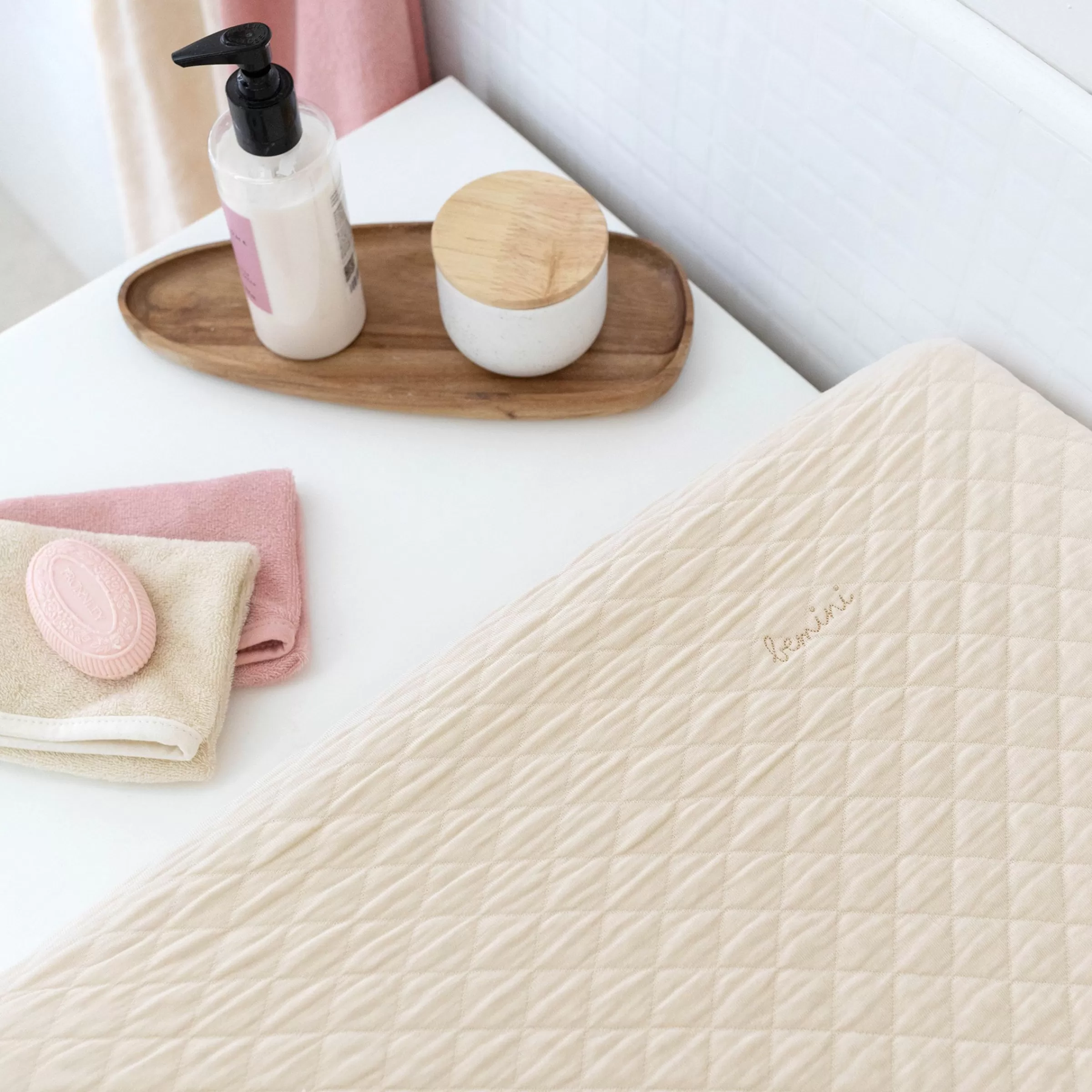 BEMINI Wickelkissenbezug Pady Quilted Jersey 50X75Cm Quilt Cream Online